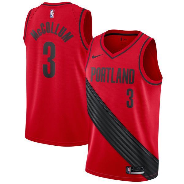 Men Portland Trail Blazers #3 Mccollum Red Game Nike NBA Jerseys